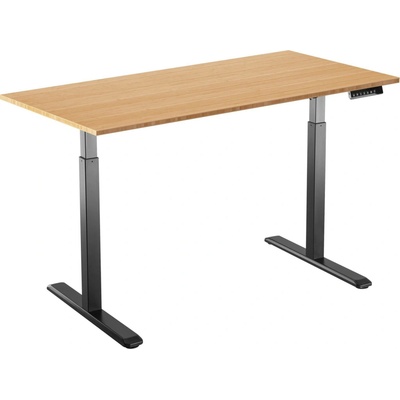 AlzaErgo Table ET2 černý + deska 120×80 cm bambusová