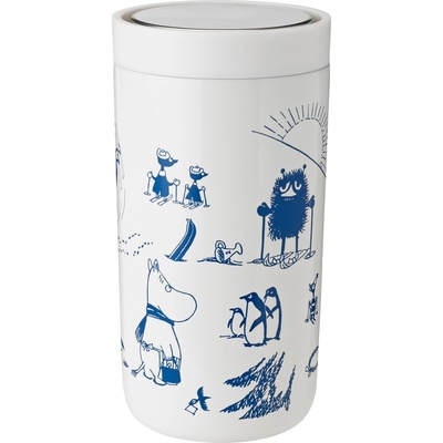 Stelton termohrnek To Go Click Muminki Courage 200 ml bílo modrý