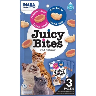 Inaba - Juicy Bites - лакомство за котки сочни хапки с риба тон и пиле 3бр х 11.3гр