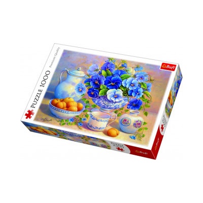 Puzzle: Modrá kytice / 1000 dílků