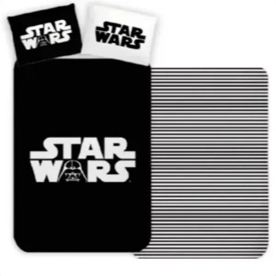 Комплект спално бельо Star Wars с надписи - 150 x 210 см + 50 x 60 см (ST24369501-8)