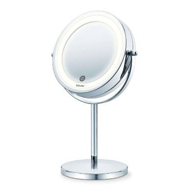 Козметично огледало Beurer BS 55 Illuminated mirror, touch sensor, 18 LED light, 7 x zoom, 2 swivering mirrors, 13 cm (65486_BEU)