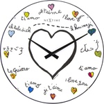 NeXtime Стенен часовник Loving You Dome (3160)