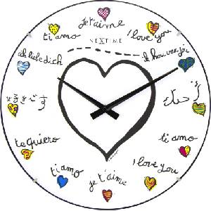 NeXtime Стенен часовник Loving You Dome (3160)