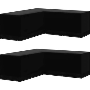 vidaXL Калъфи за градински мебели 2 бр ъглови 12 капси 250x250x90 см (3082835)