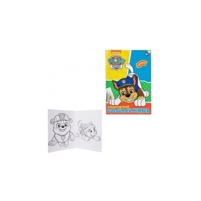 Teddies Malování podle čísel pracovní sešit se samolepkami Tlapková patrola/Paw Patrol 21 x 29,5 cm