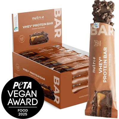 nutri + VHEY® Protein Bar 12er Box - Chocolate Caramel Crisp - 600 г