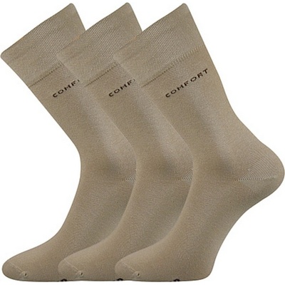 VoXX Comfort pánské společenské ponožky 3 páry béžová