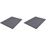 vidaXL PVC постелки за врати 2 бр сиви 90x60 см (278748)