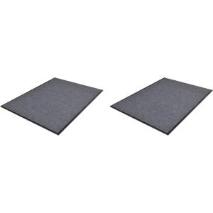vidaXL PVC постелки за врати 2 бр сиви 90x60 см (278748)