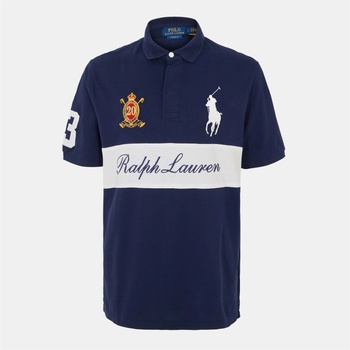Ralph Lauren Риза с къс ръкав Polo Ralph Lauren Men's Racing Short Sleeve Shirt - Cruise Navy