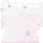 KikkaBoo Бебешки спален комплект с бродерия 6 части 60/120 Dream Big Pink (41101060129)