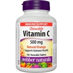 Webber Naturals Vitamin C 500 mg | Chewable [120 Дъвчащи таблетки] Портокал
