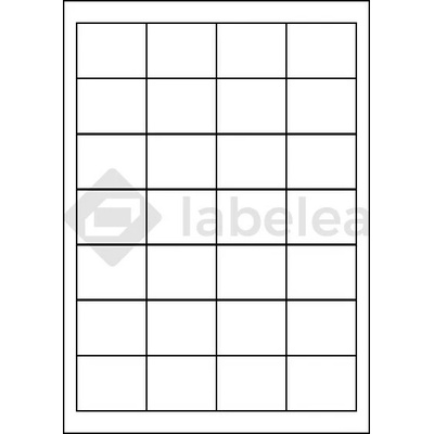 Labelea Samolepiace etikety 48x38 mm biele papierové, na hárku A4, pre laserovú a atramentovú tlač, Farba etikiet Biela, Počet hárkov v balení 100 EPS048038W028S
