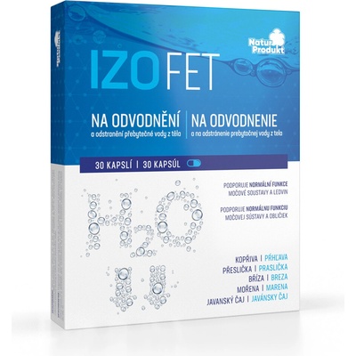 Naturprodukt Izofet na odvodnění 30 kapsúl