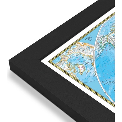 National Geographic Svět - nástěnná mapa Classic 111 x 77 cm Varianta: mapa v dřevěném rámu, Provedení: Pegi černý