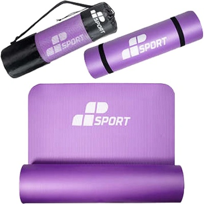 MP Sport NBR Fitness Yoga Mat / Постелка за фитнес и йога / 180см х 60см х 1см - С чанта за носене - Различни цветове Лилав