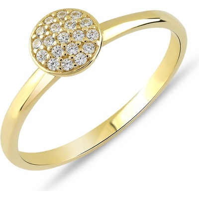 Lillian Vassago Zlatý prsten s čirými zirkony LLV06 GR012