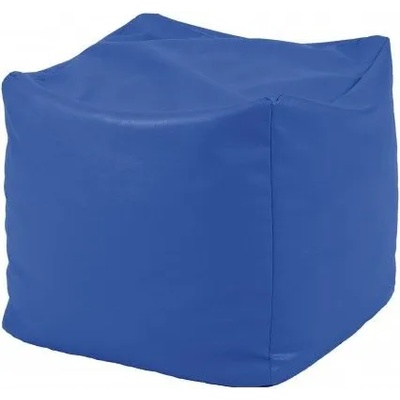 Pufrelax Пуф 130л. , Табуретка Куб XL - Bluemarin, Еко кожа, Пълнеж от Полистиролни перли