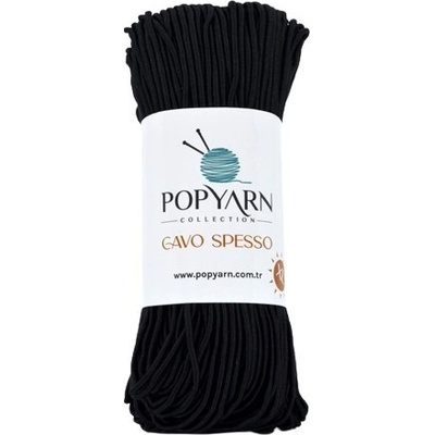 POPYARN Příze Cavo spesso B17 - černá, 200g 110m