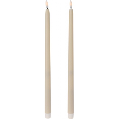 Home Styling Collection Voskované stolní svíčky s LED, 38 cm
