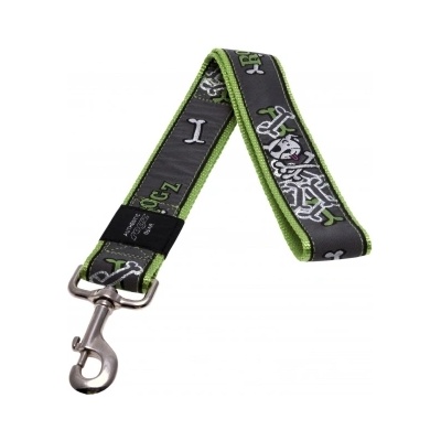 Rogz Lime Bone XXL - Повод за кучета , кокалчета 40мм / 50 см. зелено черен