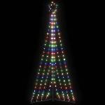 vidaXL LED коледна елха 339 светодиода Цветни 187 см (4016431)