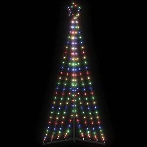 vidaXL LED коледна елха 339 светодиода Цветни 187 см (4016431)