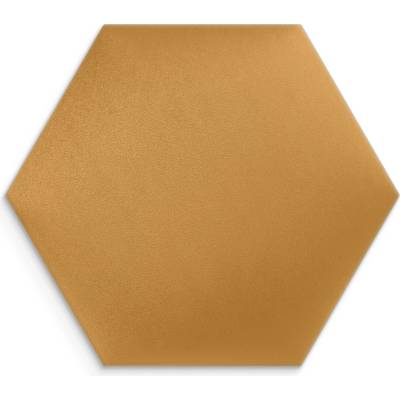 Čalouněný nástěnný panel žlutý 30x26 cm hexagon