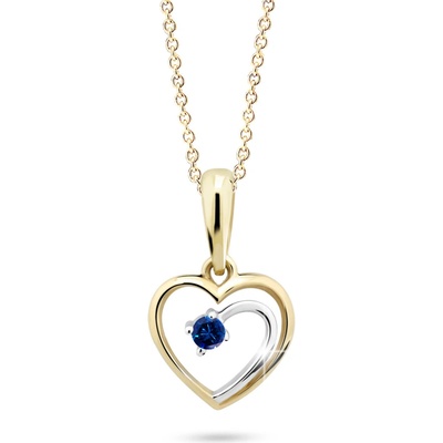 Cutie Diamonds bicolor prívesok zo žltého zlata so zafírom DZ6300 1602 40 SF X R1