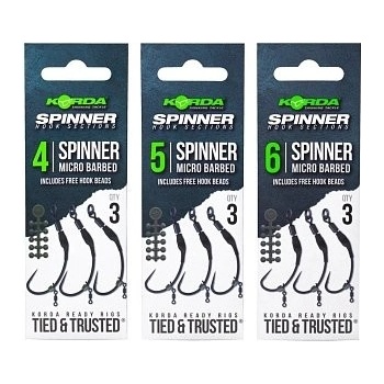 Korda Spinner Hook Sections Barbed veľ.4 3 ks