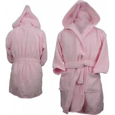 A&R Bavlněný župan pro miminka Babiezz® s kapucí růžová světlá