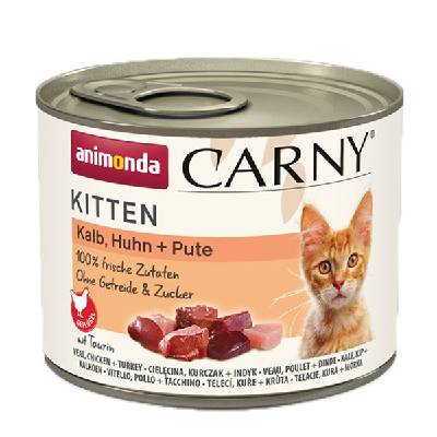 Animonda Carny Kitten - Teľacie, kura a morka 200g