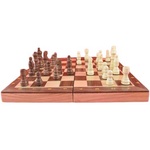 Robetoy Класически дървен шах с фигури, за деца, 29 см