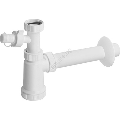 Bruckner - Сифон за мивка с разклонение DN40 бял (SH0246)