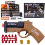 LEAN Toys Mini Pistol Gun For Bullets And Shells Black-Brown 13.5 cm