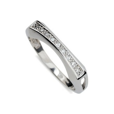 Steel Edge Stříbrný prstýnek se zirkony 2007