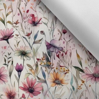 Takoy Látka s potiskem nepromokavý polyester TD/NS akvarelová louka Sia