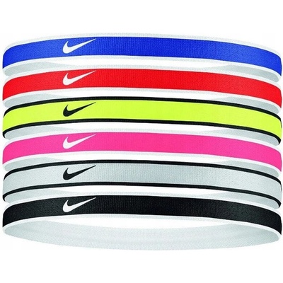 Nike Swoosh sport headbands 6 pk tipped N.100.2021.655 Červená