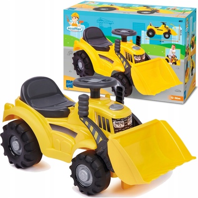 Écoiffier s nakladačom Ride on Excavator s úložným priestorom pod sedadlom