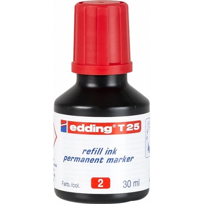 Edding T 25 náhradní inkoust pro permanentní fixy červený