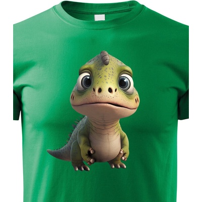 Dětské triko Dinosaurus zelený zelená