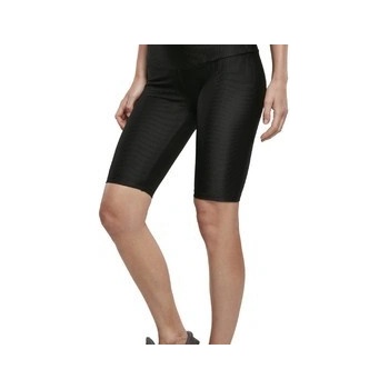 Urban Classics Ladies High Waist Shiny Rib Cycle TB4071-00007 černá