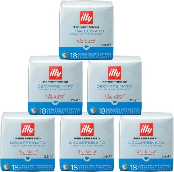 illy Ily IperEspresso Безкофеиново безкофеиново кафе опаковка 6х18 бр