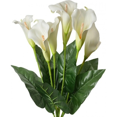 Dekorácia umelá kvetina biela kala - 60 cm - Clayre & Eef