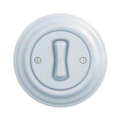 - ретро еднополюсен ключ с рамка № 1, син (KA0025A)