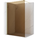 Mexen Kioto душ стена Walk-in 140 x 200 см, бронз 8 мм, злато четкано - 800-140-101-55-32 (800-140-101-55-32)