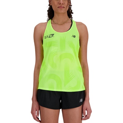 New Balance Потник New Balance London Edition Printed Athletics Tank Жълт Velikost S