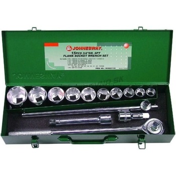 JONNESWAY Gola sada 3/4" 6-hranné hlavice, 14 ks S04H6115S