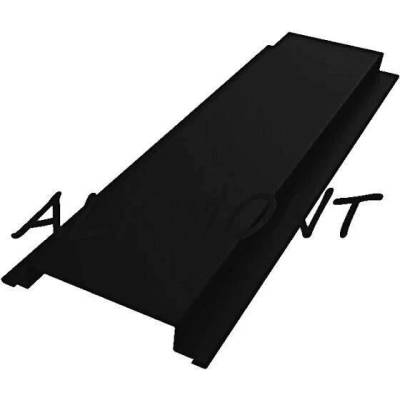 Krycí lišta přítlačná kolmá r.š.250mm pozink lakovaný RAL 9005 černá dl.2m